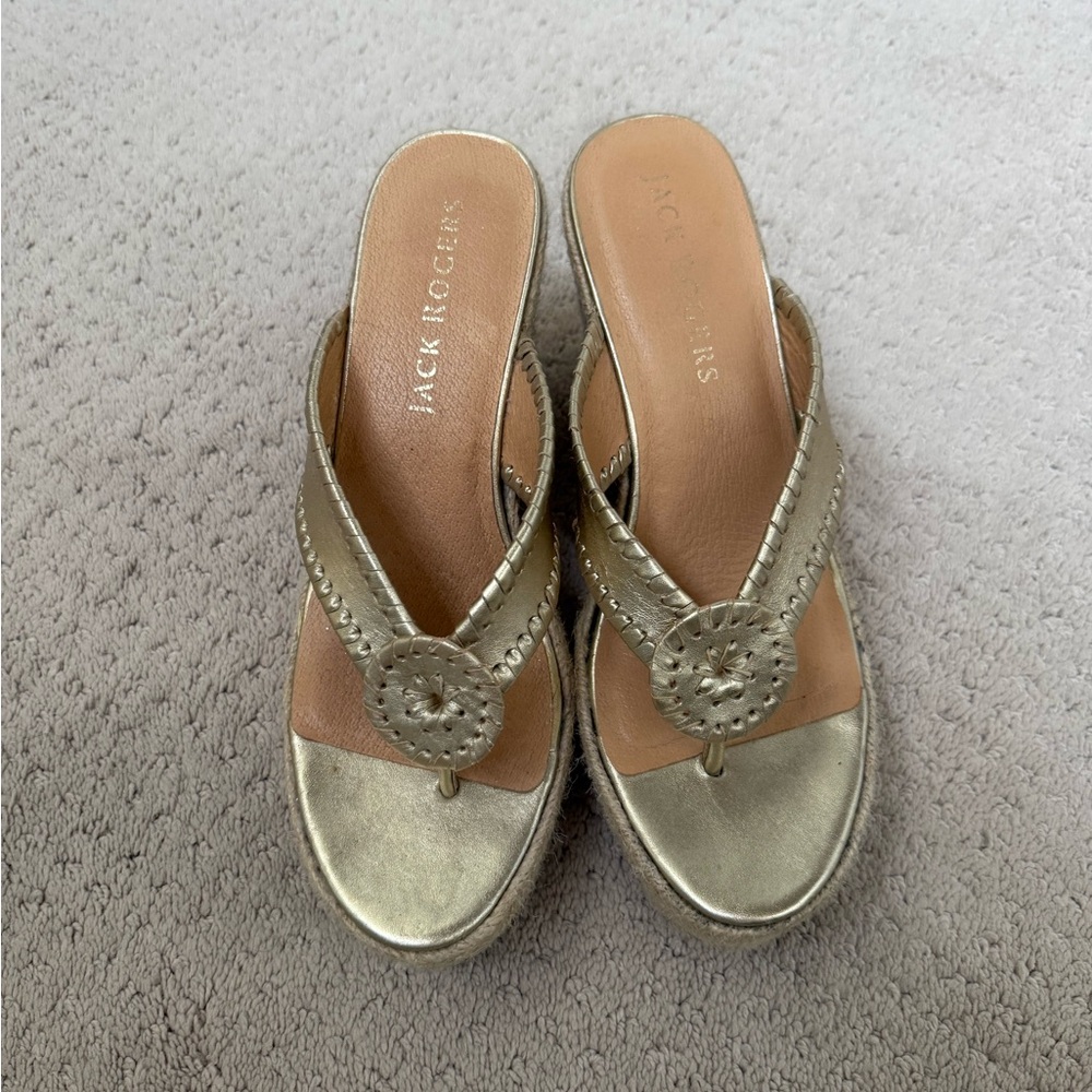 Jack Rogers Metallic Gold Women's Sandals